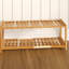 6 Pair Stackable Solid Wood Shoe Rack
