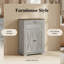 Armoire décorative Farmhouse gris clair avec tiroir et tablette ajustable Farmhouse-233545535
