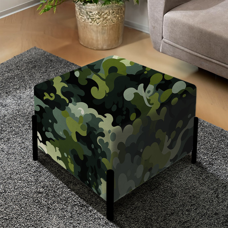 Lush Camouflage Jungle - Repose-pieds carré camouflage