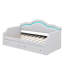 Twin Size Fabric-Upholstered Daybed Complete With LED Illumination And Two Drawers-1178878332-1178878335