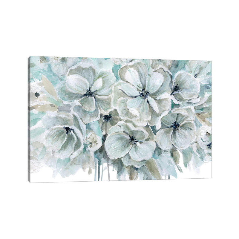 «Teal Harmony I» par Carol Robinson, reproduction d'art sur toile tendue, H 18 po x l 26 po x P 1,5 po
