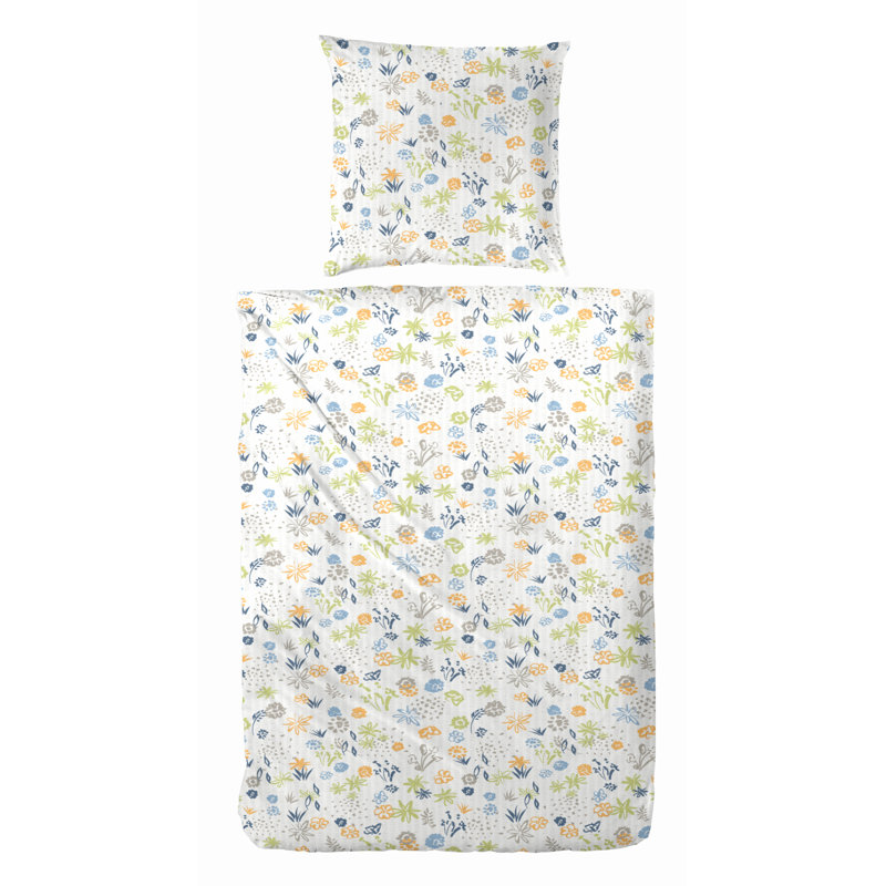 Cotton Floral Duvet Cover Set with Pillow Shams