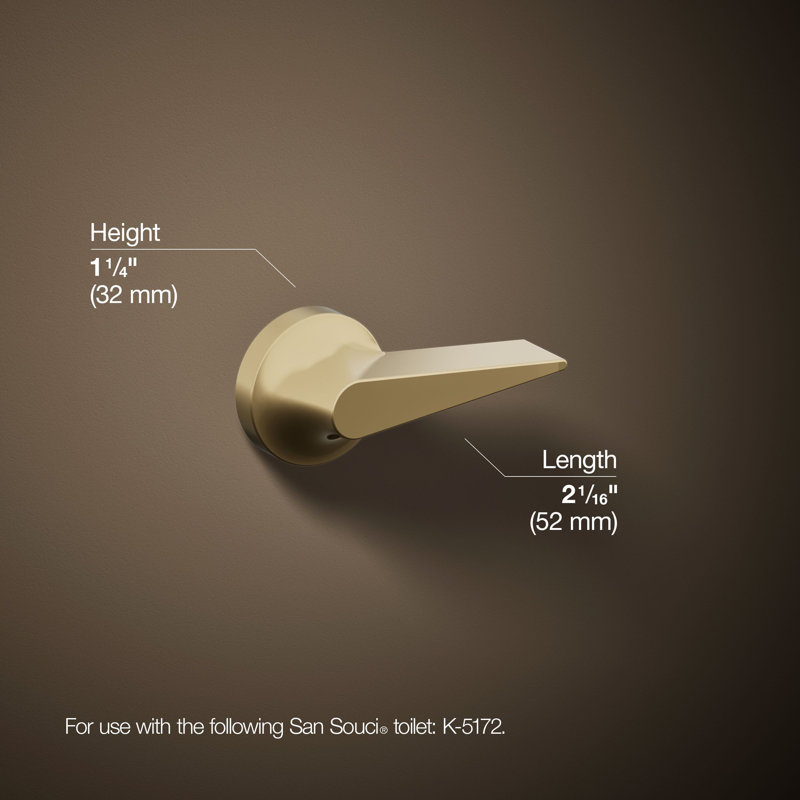 San Souci Trip Lever Handle, Vibrant French Gold