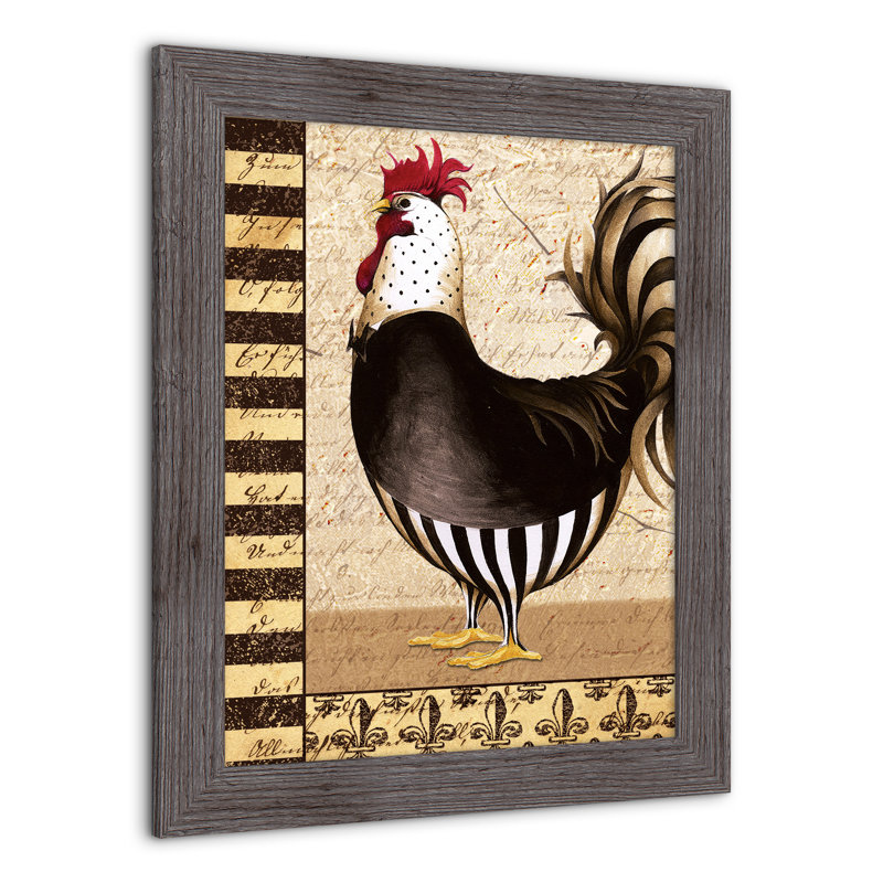 Rooster In Pants, reproduction encadrée, H 20 po x l 16 po x P 0,75 po