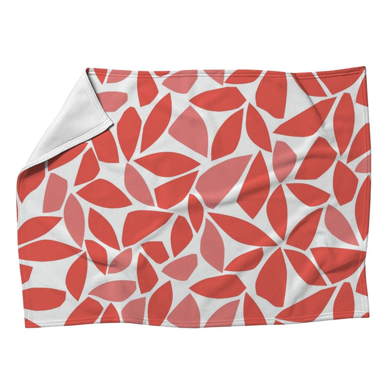 Jeté en laine Leaf Motifs, L 50 po x L 60 po