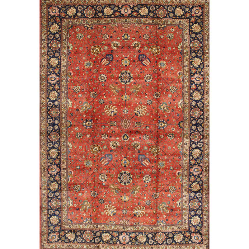 Tapis traditionnel 100% lavable à la machine à 38 po, Rectangle 8 pi x 12 pi
