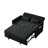 53" Wide Corduroy Convertible Sleeper Loveseat with USB Ports-1005748987