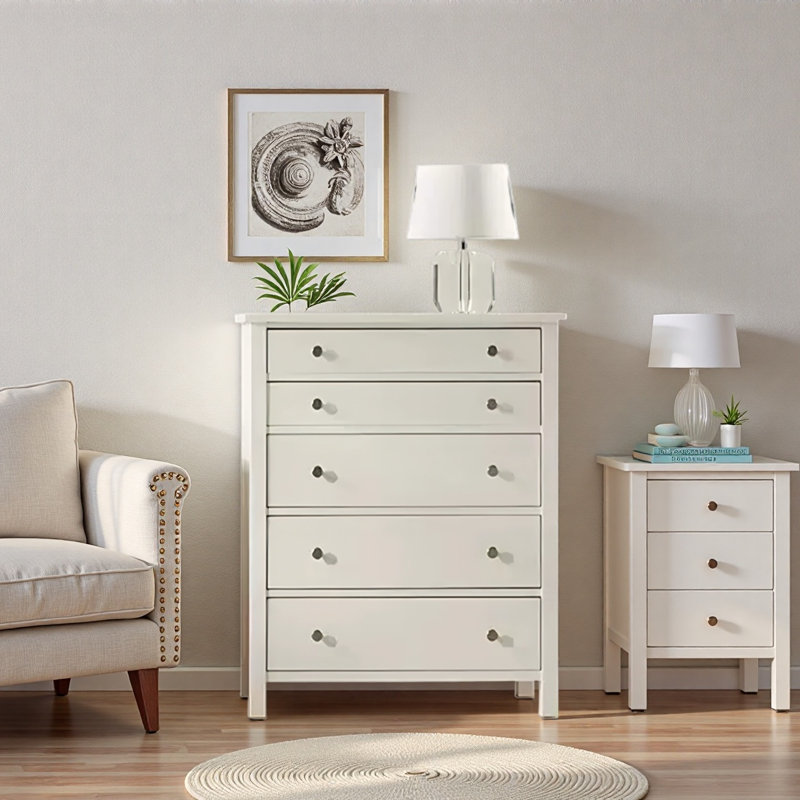 Commode décorative American Modern, Crème, crème