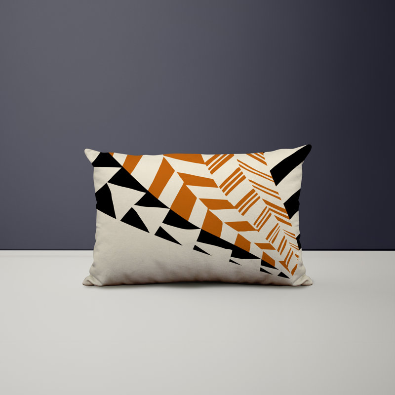 Housse et insert de coussin rectangulaire intérieur / extérieur en mélange de polyester / polyester Ikom, Orange