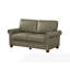Fauteuil de salon en similicuir taupe