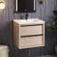 Meuble-lavabo mural simple 24 po avec plateau Roethke-41133437