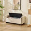 Banc de rangement moderne avec base en bois massif, banc d'entrée élégant pour le rangement de chaussures, les sièges de chambre à coucher et l'organisation à la maison-129879293