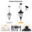 18.5“ H Black Outdoor Hanging Lantern for Porch, House-1741353881