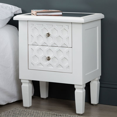 2 Drawers Bedside Table for Bedroom Furniture, Nightstand Cabinet Side Table, End Table