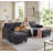 Kentrell 6-Piece Upholstered U-Shape Sectional Sofa With Ottoman-1121417709