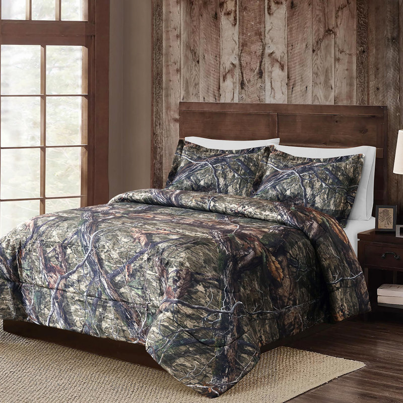 Mossy Oak Country DNA Goose Down Alternative Comforter Camouflage & Hunting Forest Theme Bedding Set