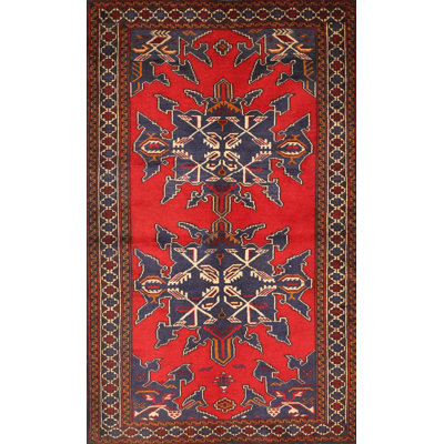 Tapis traditionnel rouge / brun Bealeton