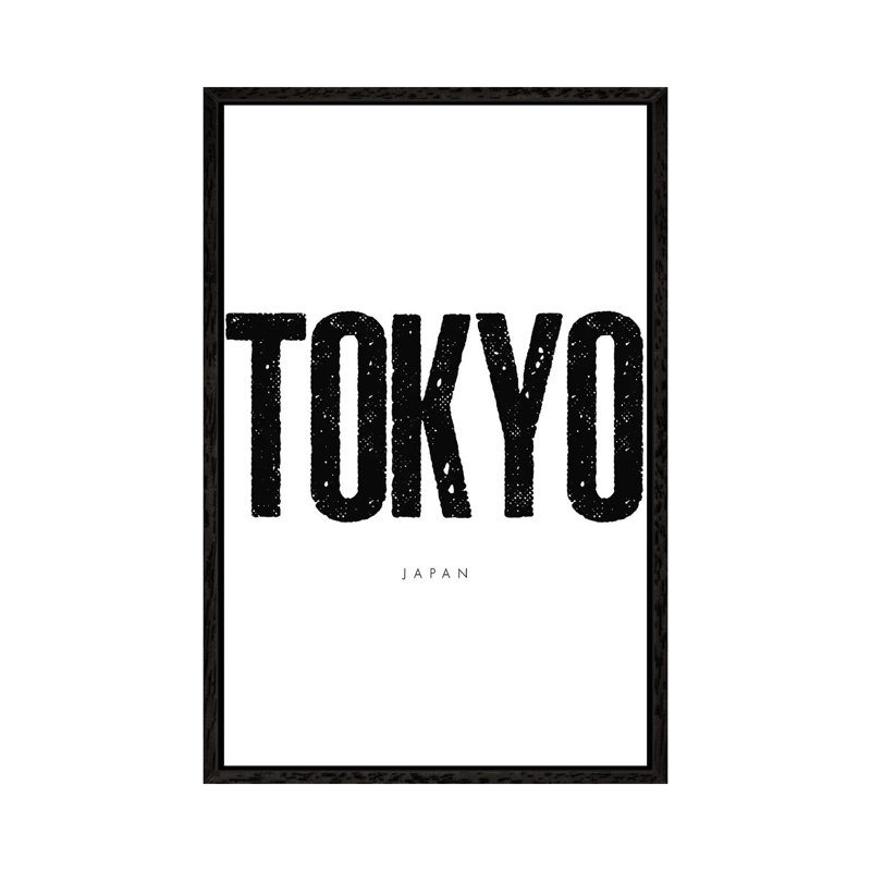 Tokyo Japan by Mirano - Print on Canvas, 152.4cm H x 101.6cm W x 3.81cm D, Black Framed