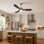 Ventilateur de plafond en bois massif 52 "avec lumière, télécommande et moteur à courant continu-1874086746-1874086744