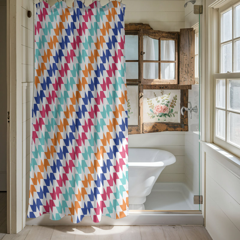 Peaceful Colors - Rideau de douche Premium, H 74 po x l 71 po