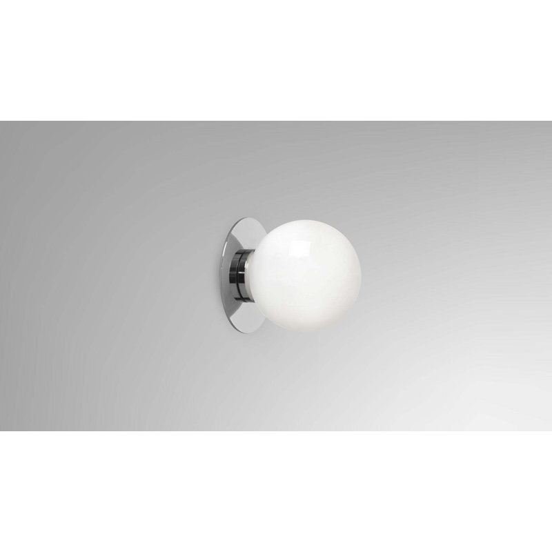 Mezzo 1 - Light Flush Mounted Sconce, Polished Nickel, 5.1" H x 5.1" W x 5.1" D
