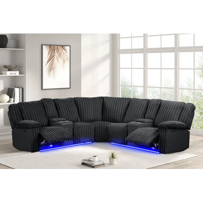 Canapé modulaire inclinable électrique en tissu Flash Cord