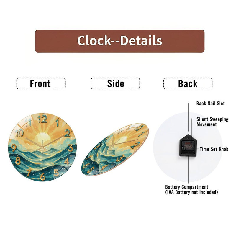 Horloge murale 12 po