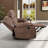 Almyra 88.1" Wide Vintage Faux Leather Manual Reclining Sofa with Nailhead Trim and Fixed Middle Seat