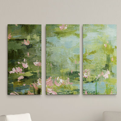 Une reproduction d’eau de qualité supérieure céladon II-multi-pièces sur toile
