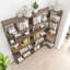 Bibliothèque d'angle compacte de 90 cm + ensemble de 2 tablettes de présentation extensibles de 80 cm-134095156