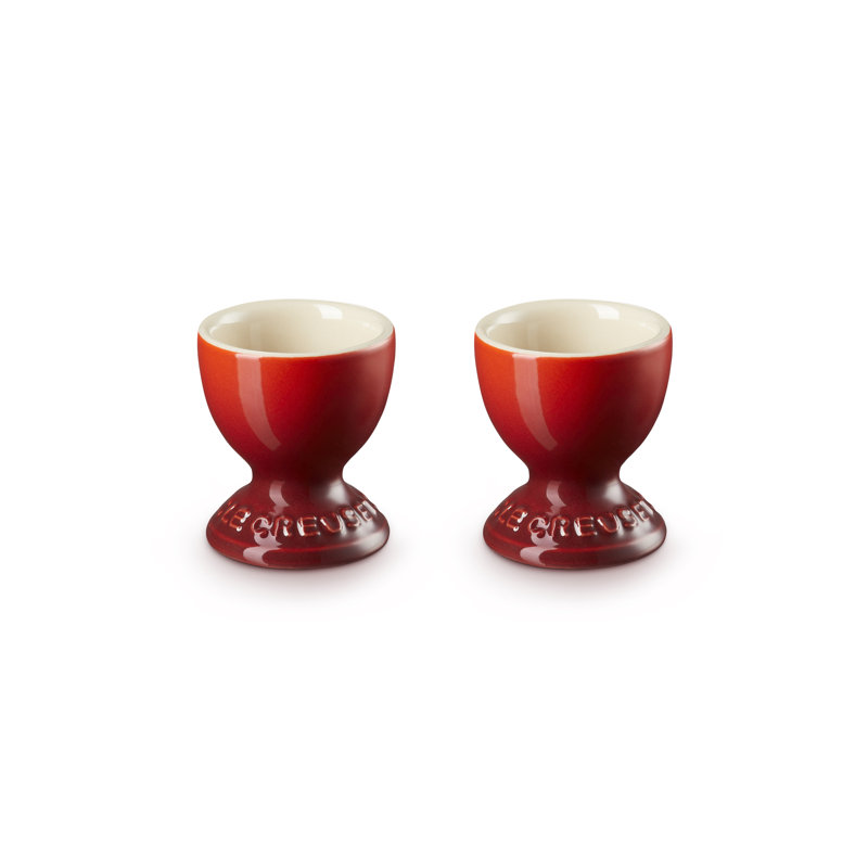 Le Creuset Stoneware Set of 2 Egg Cups, Red