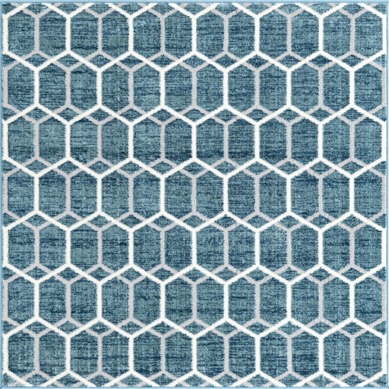 Eshin Geometric Indoor Rug, Square 5'3"