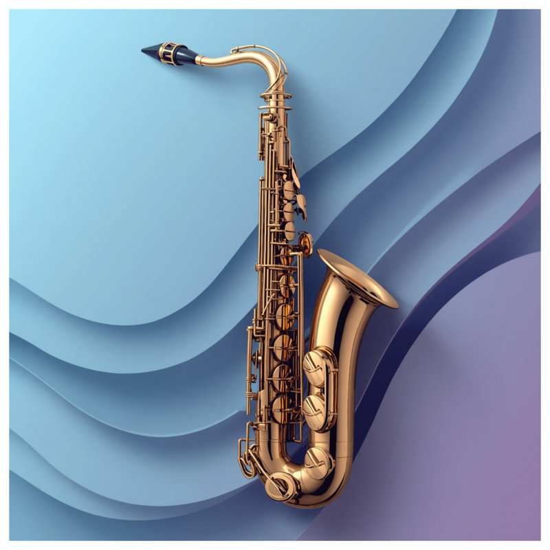Rideaux de douche Golden Saxophone On Waves, L 70 po x H 84 po