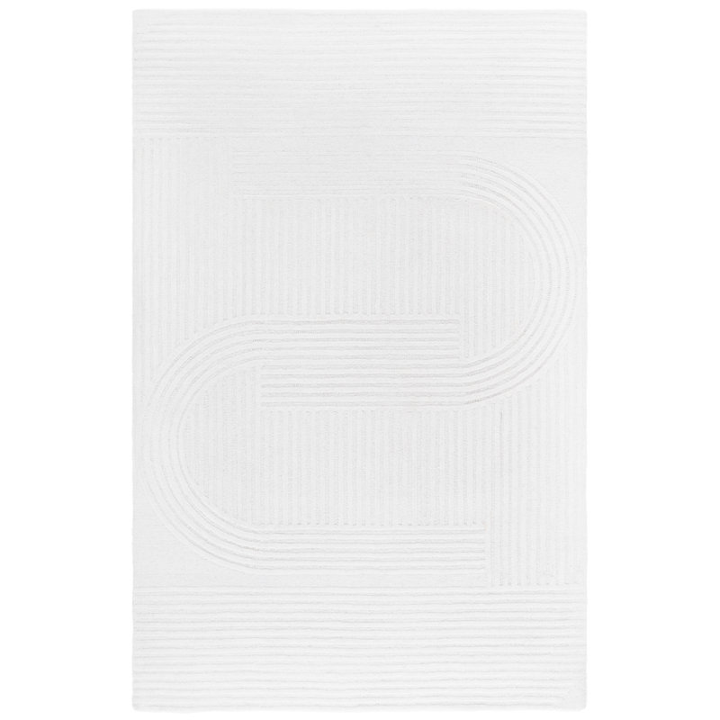 Metro 952, laine 80% touffetée à la main; Tapis abstrait 20% coton, Rectangle 6 pi x 9 pi