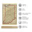 1888 Indiana Map, art mural sur papier-529551316