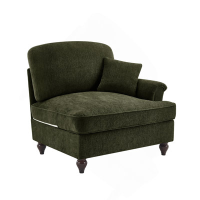 Canapé RSF en chenille avec 1 coussin - café clair