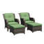 Chaise de patio avec coussins et repose-pieds Netta-129077749