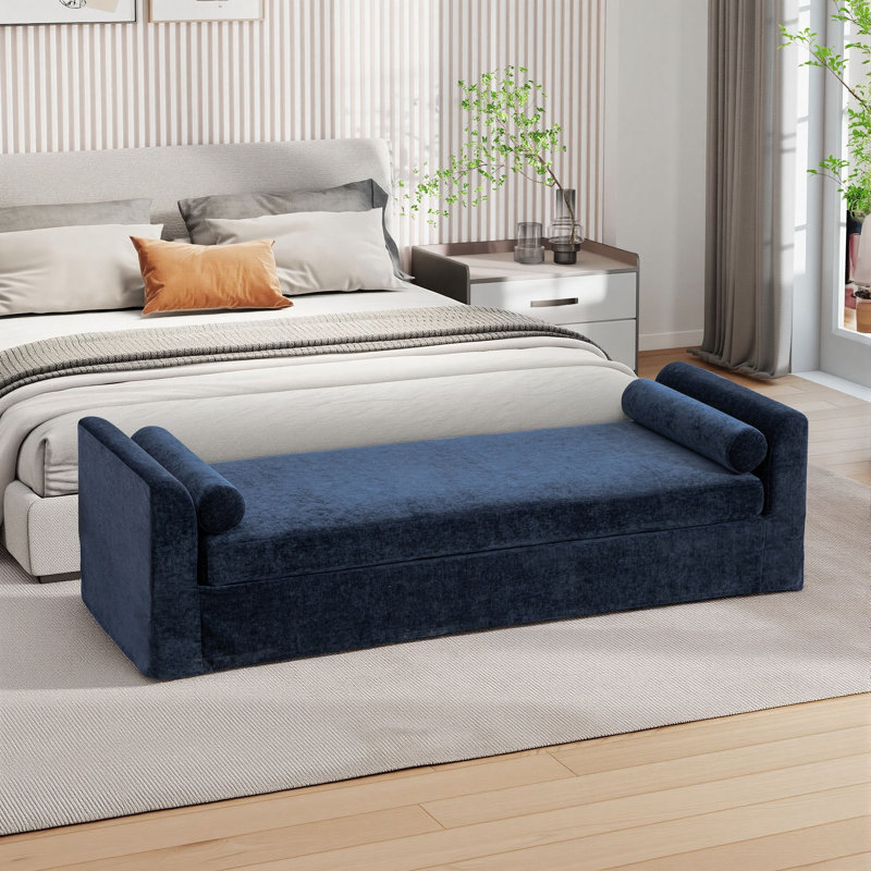 Banc rembourré à l'extrémité du lit, Marine