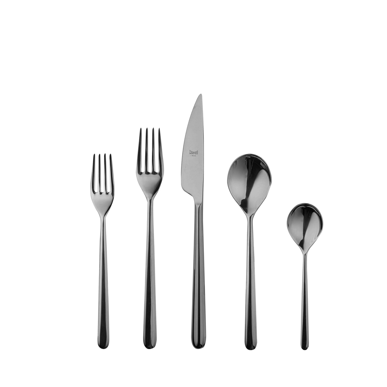 Linea Flatware Set - Service for 1, Black Gold