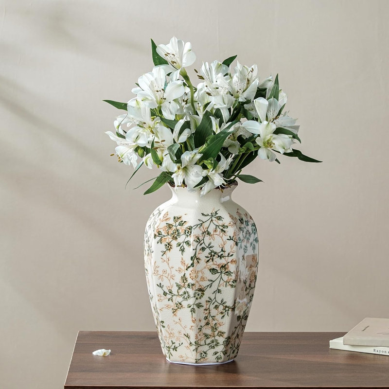 Vintage Countryside Octagonal Vase