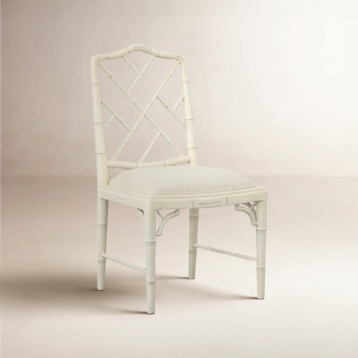 Linen Mahogany Side Chair