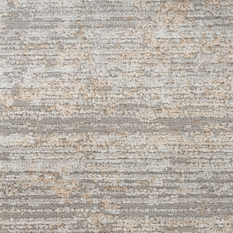 Calvin Klein Captivating Grey Beige Modern Indoor Rug, Rectangle 7'10" x 9'10"