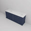 Meuble-lavabo double 80 po X P 22 po D, avec plateau en quartz blanc pour la maison-389418952