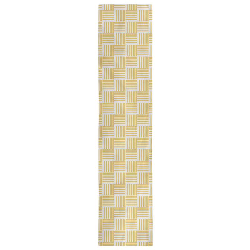 Fractured Stripes Table Runner, 16" x 90", Light Rich Yellow