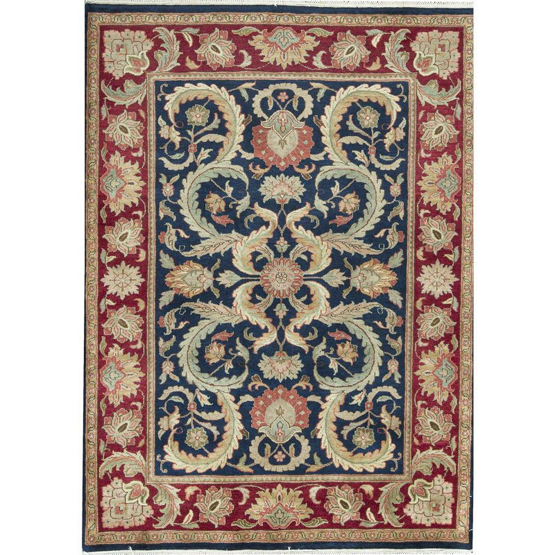 Hand Woven Wool Floral Area Rug