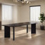 Ash Rectangular Solid Wood Top with Solid Wood Base Dining Table