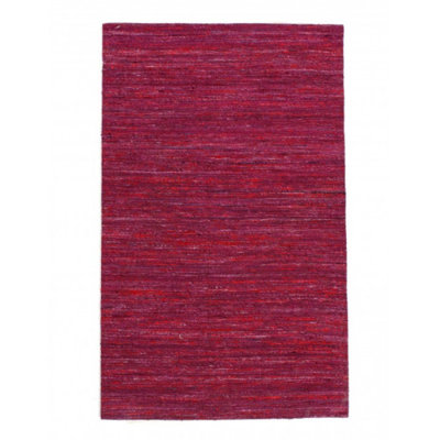 Holmes One-of-a-Kind 2'X 3' Sari Silk Area Rug Red