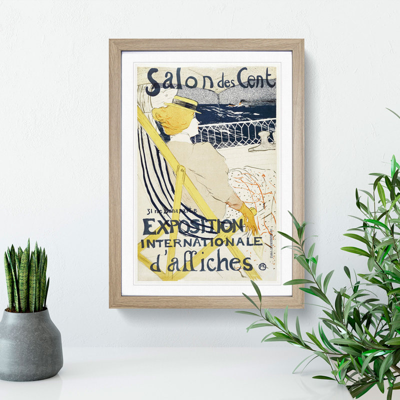 Salon Des Cent - Picture Frame Graphic Art, 48cm H x 36cm W x 2cm D, Oak Framed