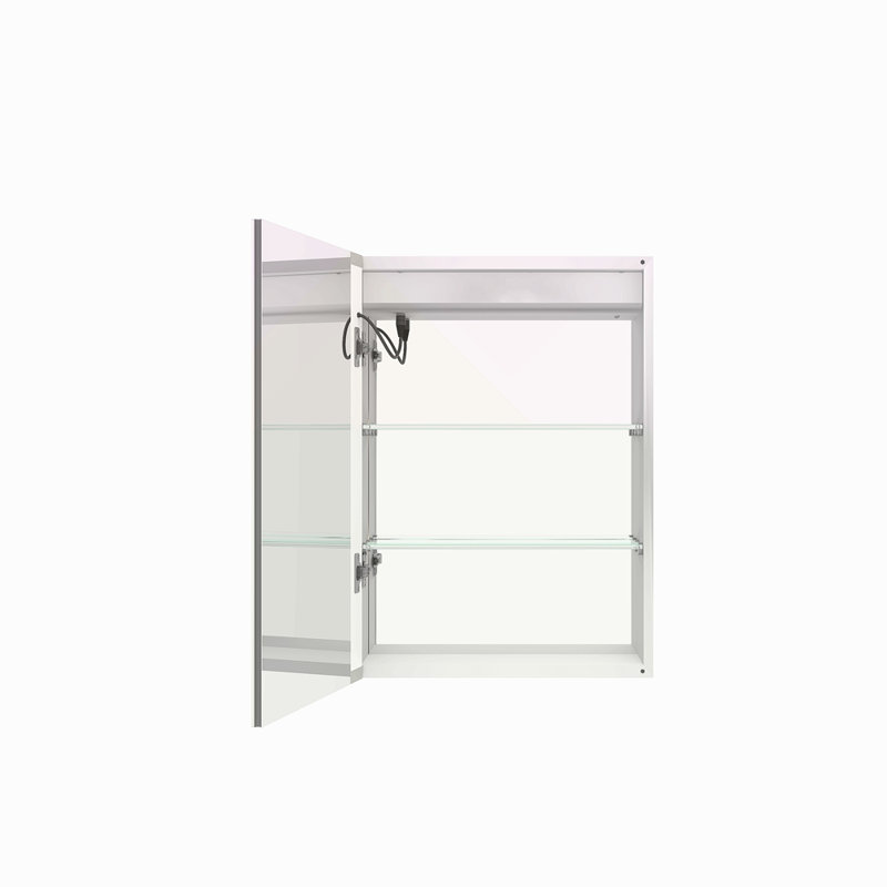 Armoire à pharmacie de salle de bain avec lumières, armoire à pharmacie DEL 28 po x 20 po avec miroir, armoire à pharmacie lumineuse avec désembueur, gradateur, horloge numérique et affichage de la température, montage en surface