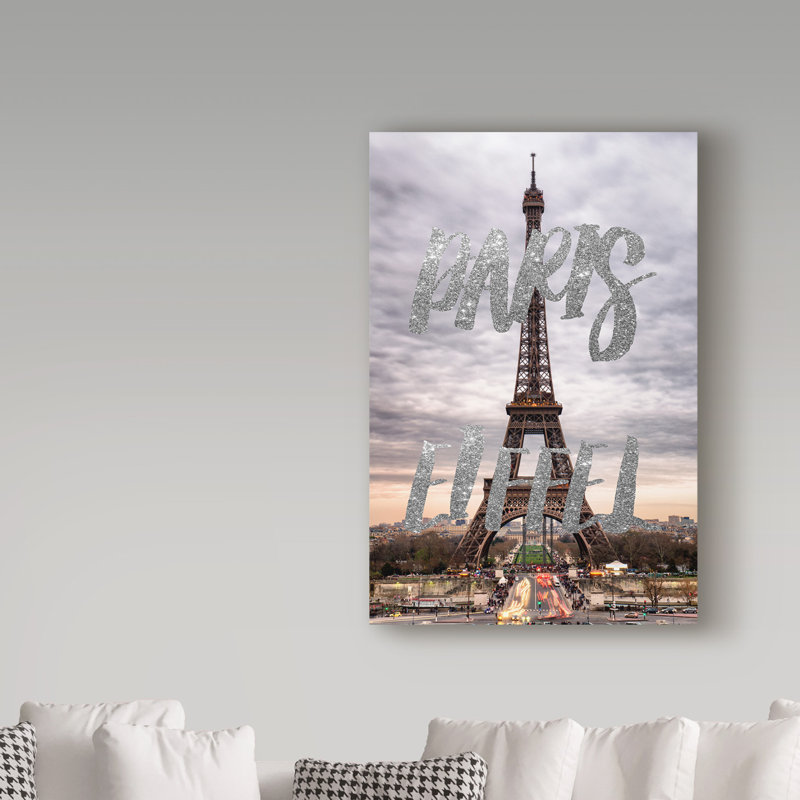 «Paris Eiffel II» par Cosey, impression sur toile tendue, H 19 po x l 12 po